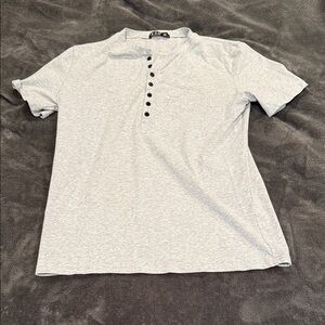 Izod Light Gray Casual Button Down Shirt